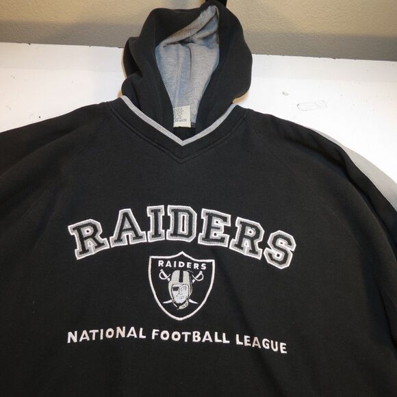 RAIDERS VINTAGE 1990s Y2K LEE SPORT NFL FOOTBALL HOODIE SWEATSHIRT XL Las Vegas - Picture 1 of 6
